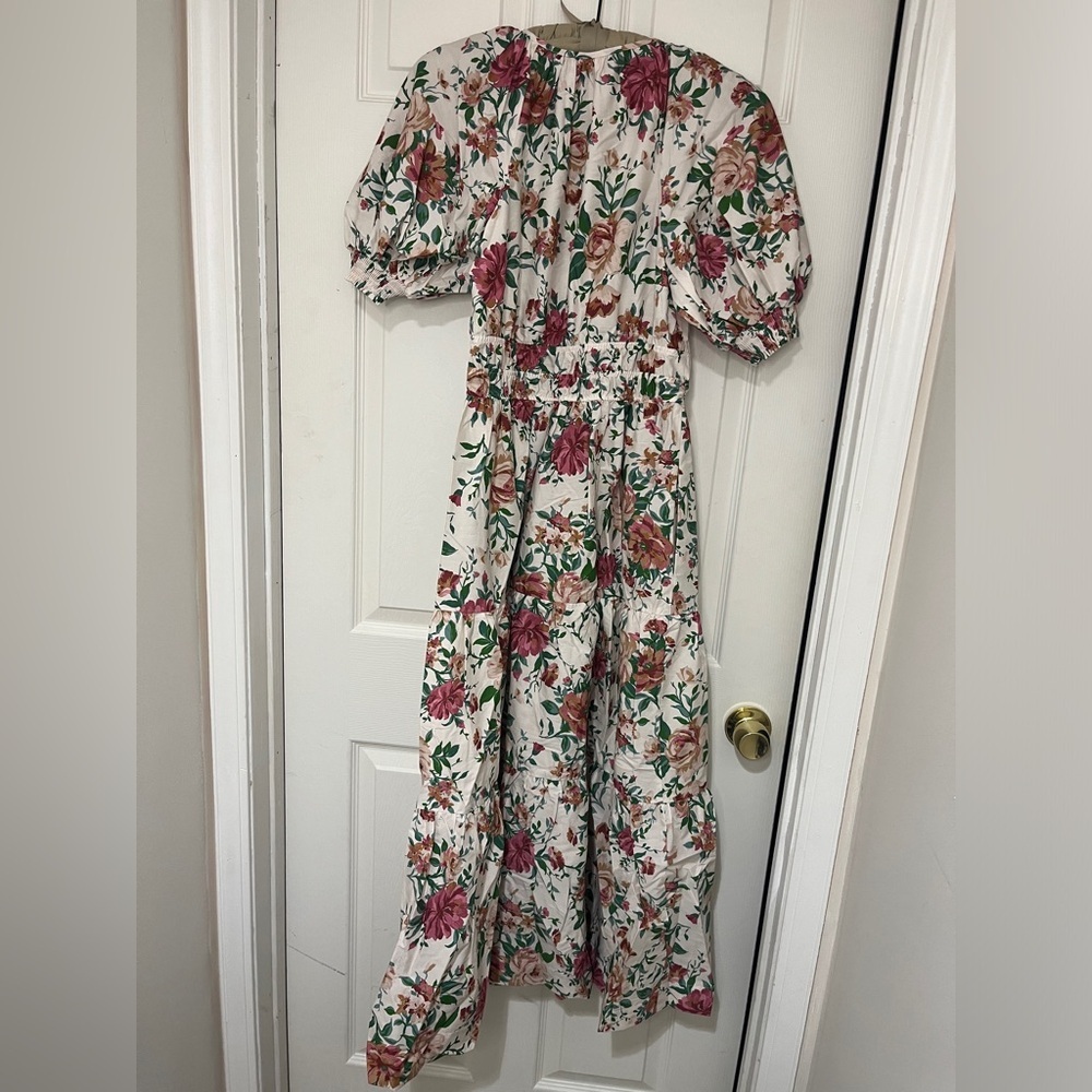Anthropologie The Somerset Maxi Dress: Puff-Sleeve Edition Tiered Pockets Cotton - Picture 15 of 15